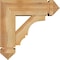 Ekena Millwork Balboa Arts and Crafts Rough Sawn Bracket w/ Offset Brace, Western Red Cedar, 6"W x 16"D x 16"H BKT0604X16X16BOA03RWR - alternate 2